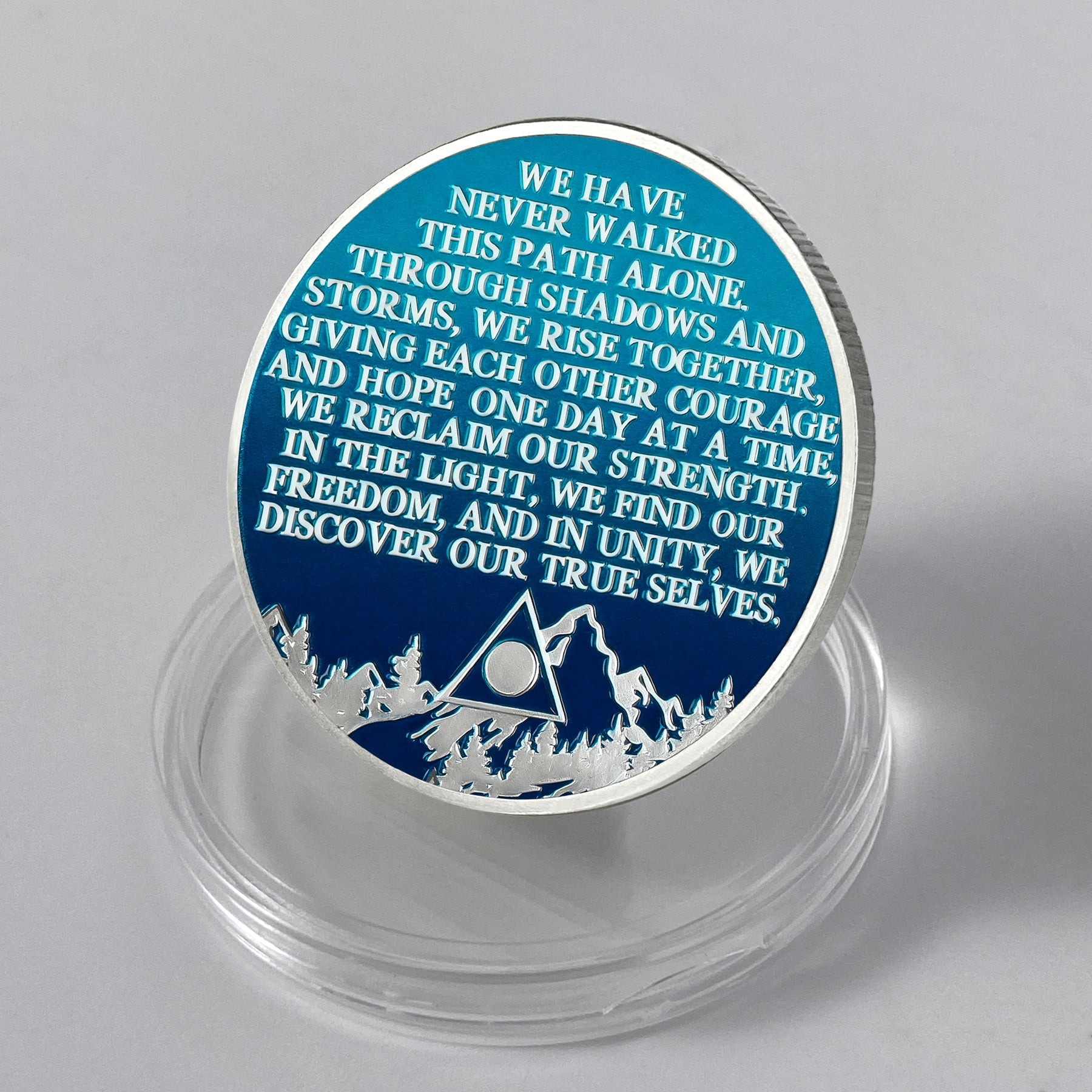 Hot-air Balloon No One Stands Alone Sobriety Coin mysite