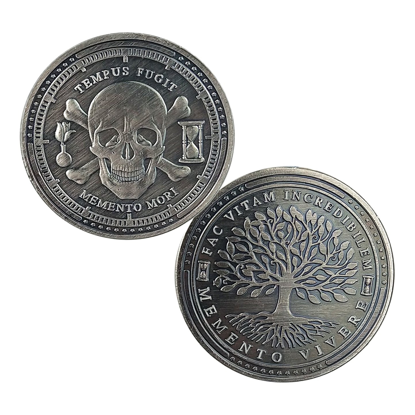 Tempus Fugit Memento Mori Fac Vitam Incredibilem Memento Vivere Challenge Coin mysite