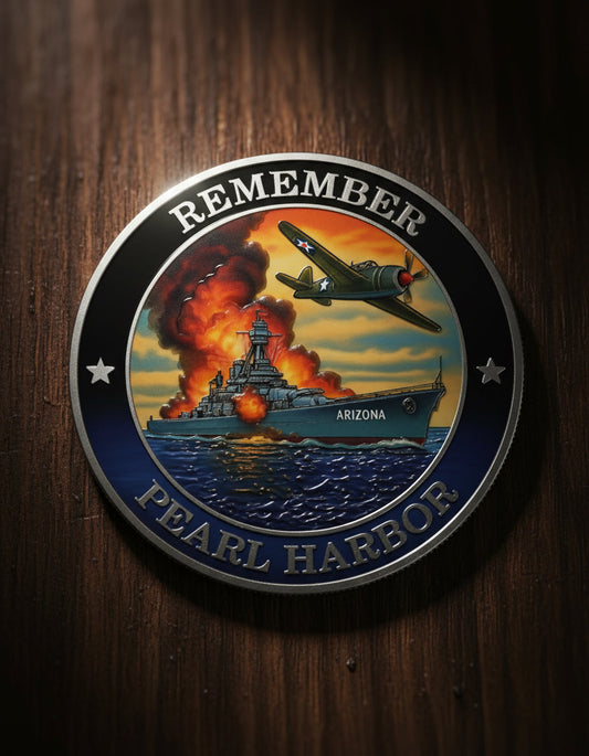 Pearl Harbor Memorial Challenge Remember December 7, 1941 Coin mysite