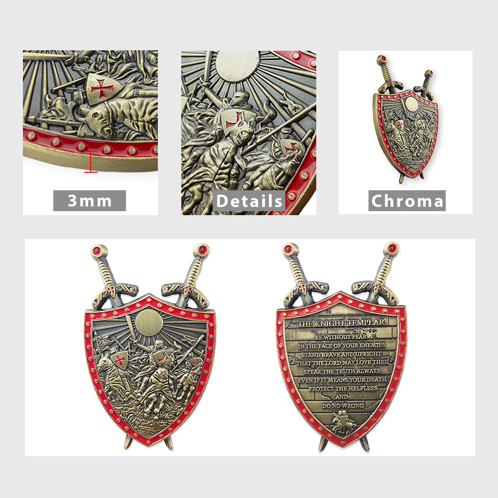 Knights Templar Double Sword Challenge Coin mysite