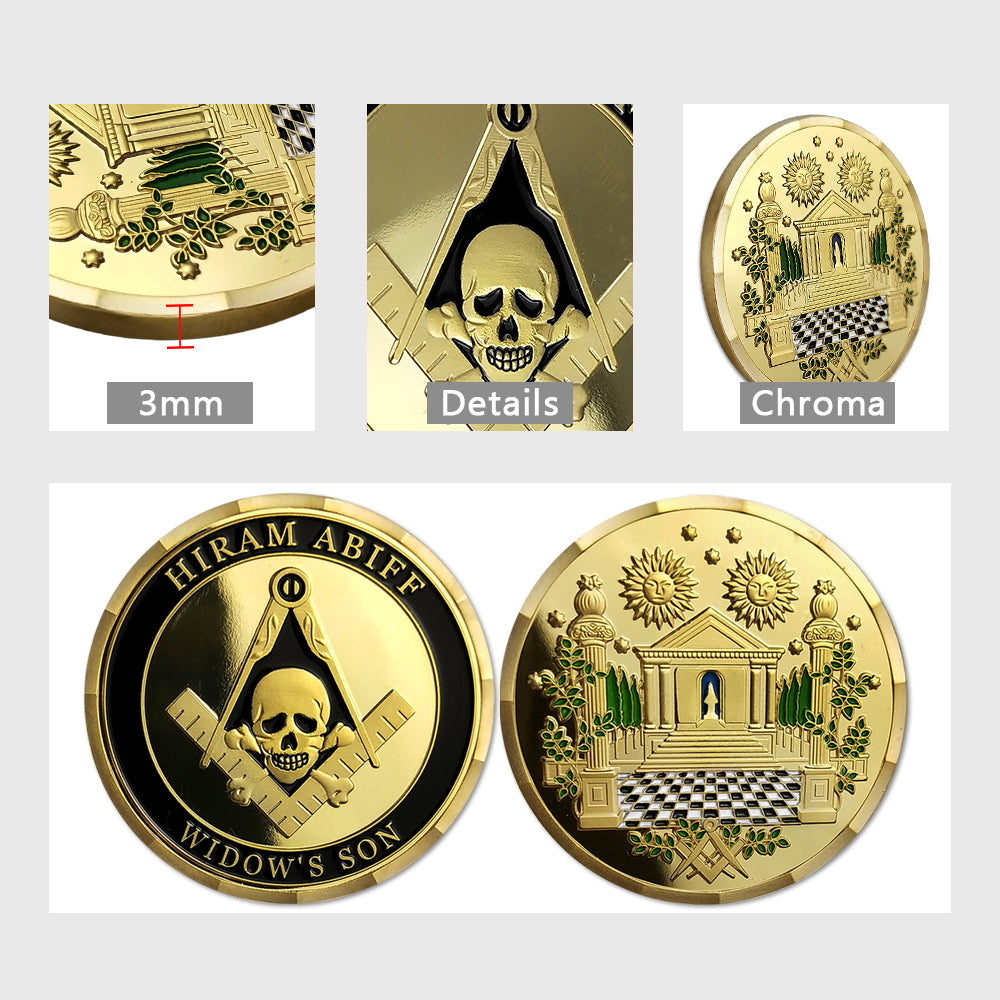 Hiram Abiff Widow’s Son Masonic Freemason Challenge Coin mysite