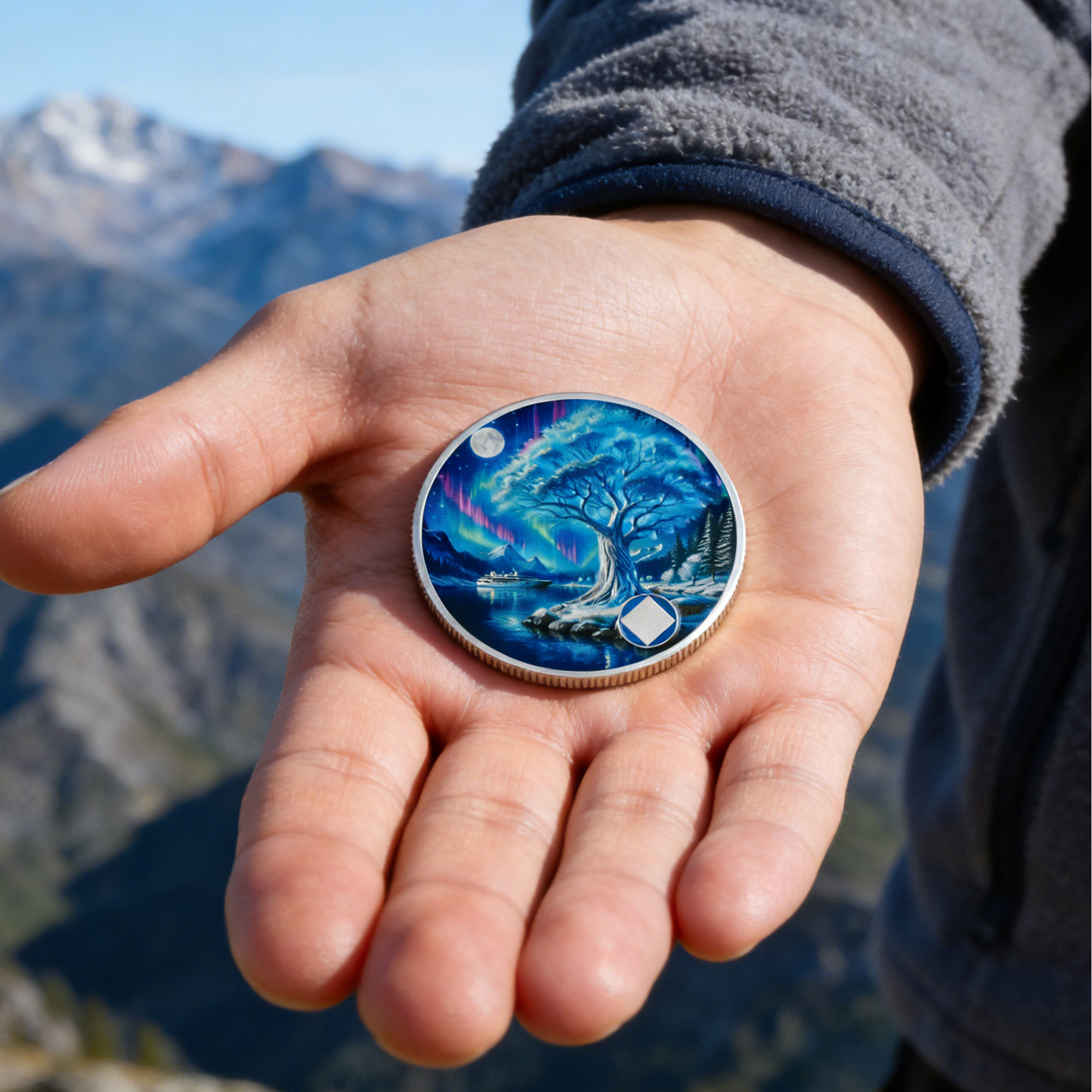 Personalized Aurora Dream Tree NA Recovery Coin mysite