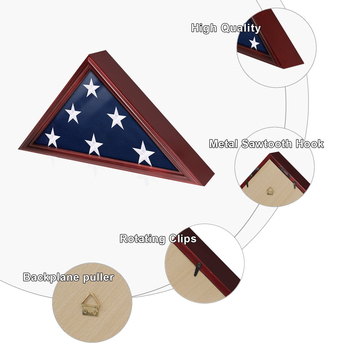 5‘ × 9‘ Memorial Flag Display Cherry Shadow Box mysite