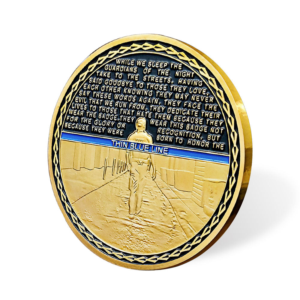 5 Pcs Spartan Helmets Thin Blue Line Police Challenge Coins Gift Set mysite