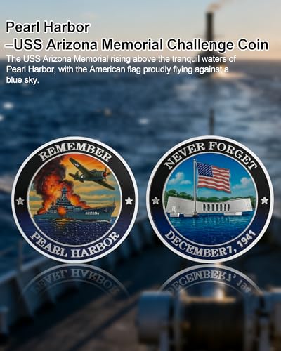 Pearl Harbor Memorial Challenge Remember December 7, 1941 Coin mysite