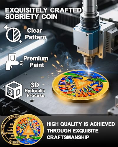 Personalized Stained Glass Tree of Life Sobriety Coin mysite