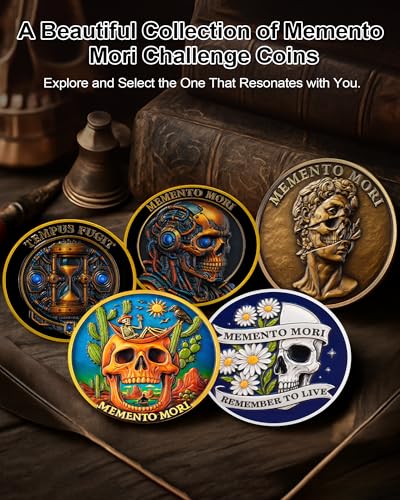 Memento Mori Coin Blooming Daisy Skull Challenge Coins mysite