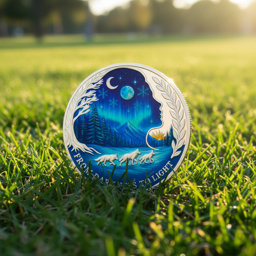 From Darkness to Light Sobriety Challenge Coin Inspirational Recovery Medallion mysite