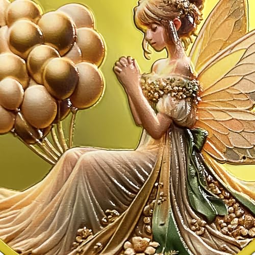 Antique Gold Fairy Angel Happy Birthday Coin mysite