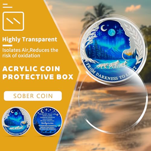 From Darkness to Light Sobriety Challenge Coin Inspirational Recovery Medallion mysite