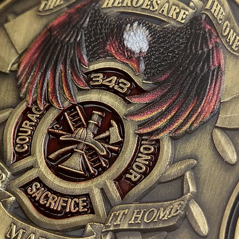 Firefighter Prayer 911 Fallen Hero Challenge Coin mysite