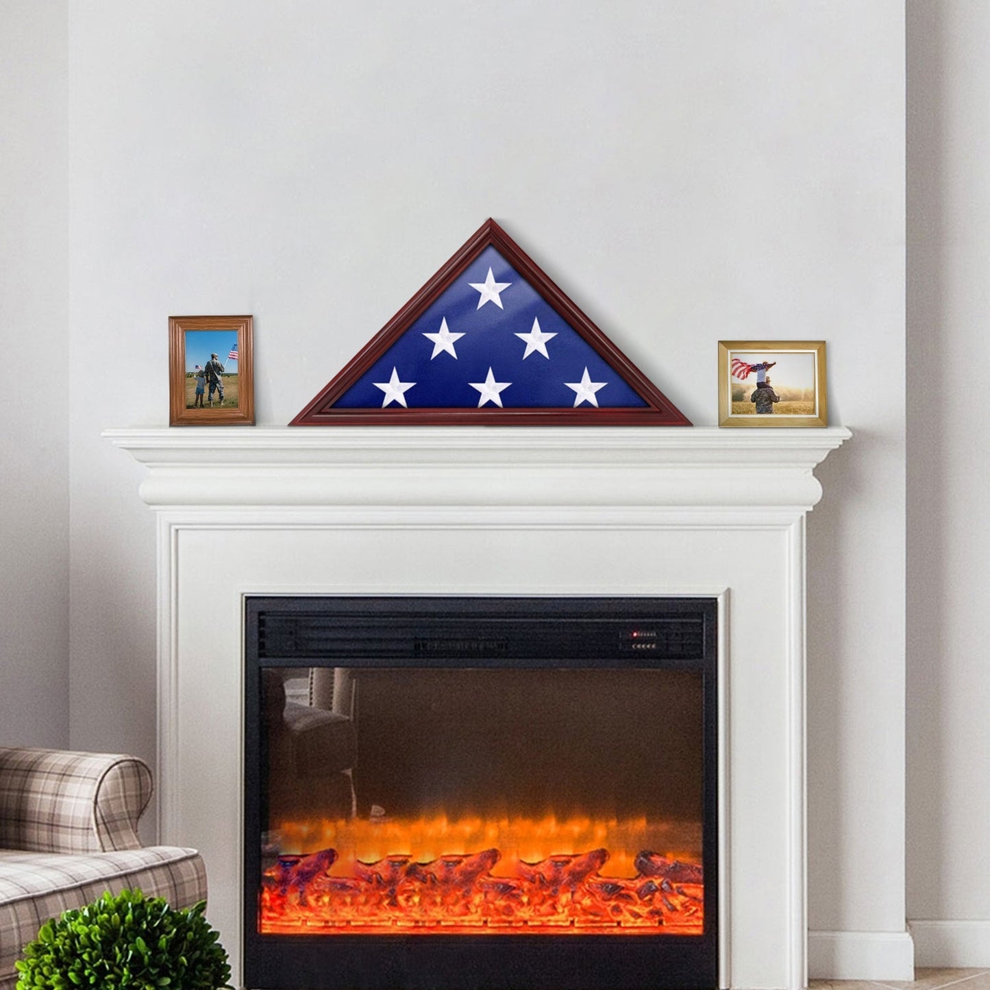 5‘ × 9‘ Memorial Flag Display Cherry Shadow Box mysite