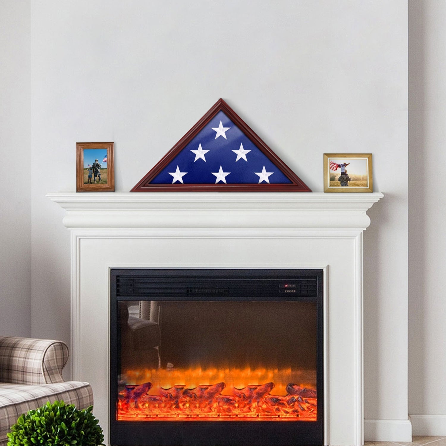 5‘ × 9‘ Memorial Flag Display Cherry Shadow Box mysite