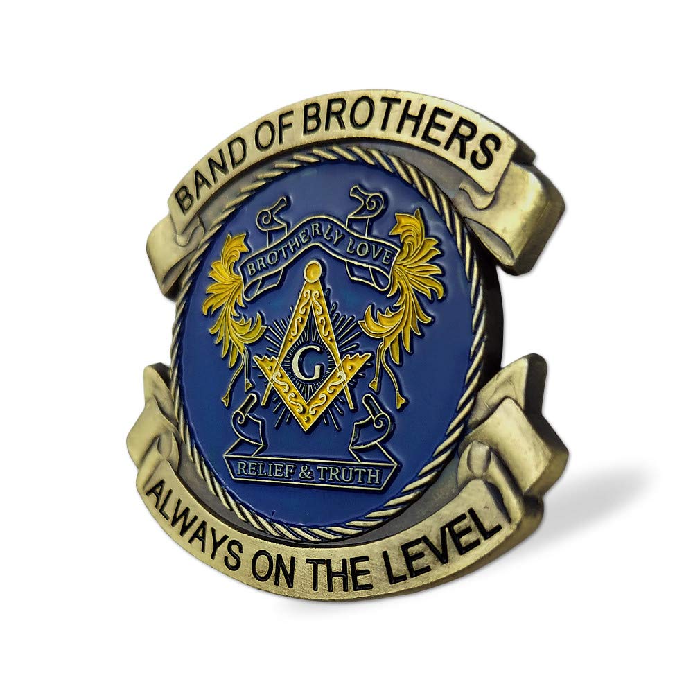 Masonic Coin Blue Lodge Master Mason Freemasonry Collectible Gift - Brotherly Love mysite