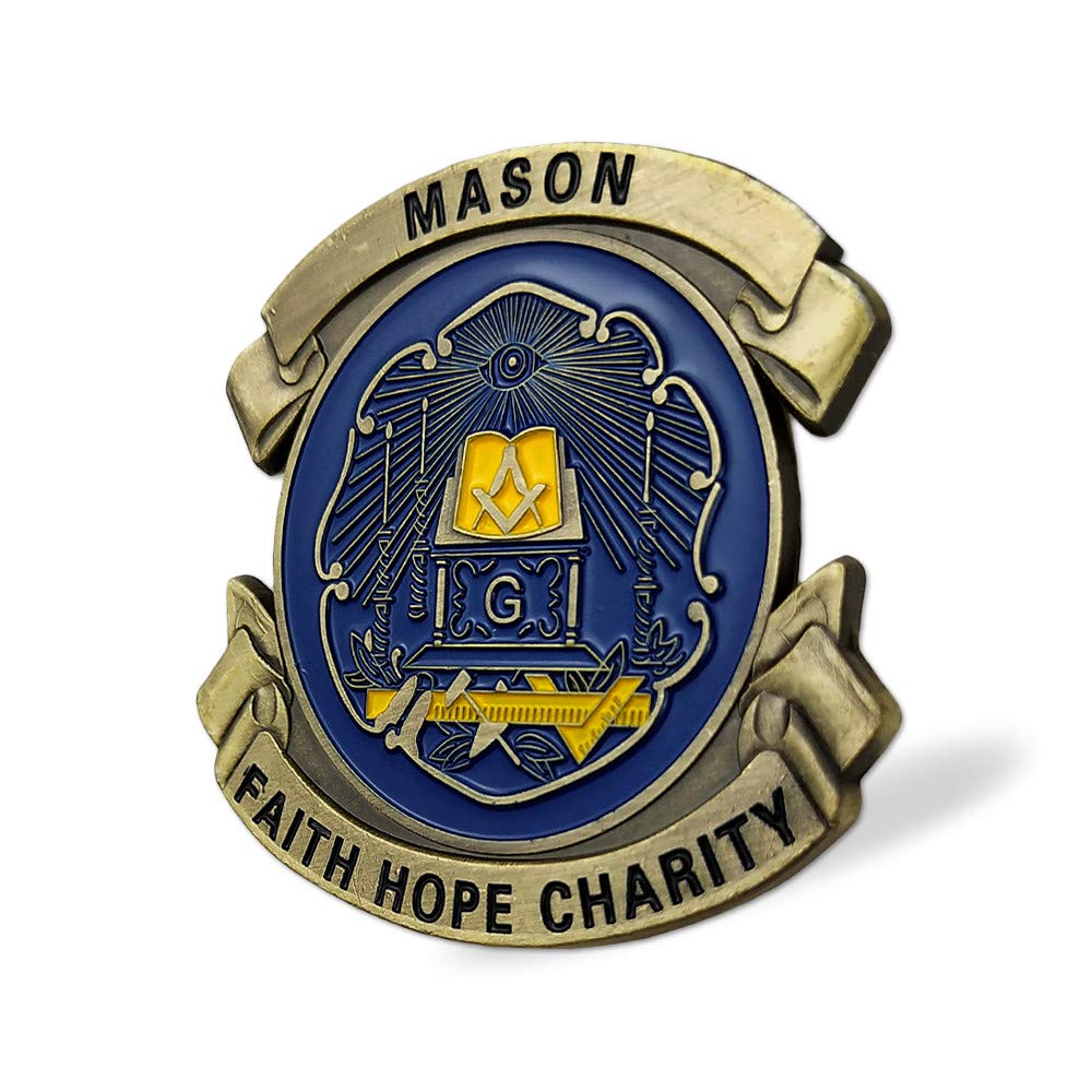 Masonic Coin Blue Lodge Master Mason Freemasonry Collectible Gift - Brotherly Love mysite