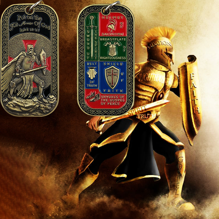 Armor of God Dog Tag Pendant Necklace Ephesians 6:13-17 Prayer Commemorative Gift mysite