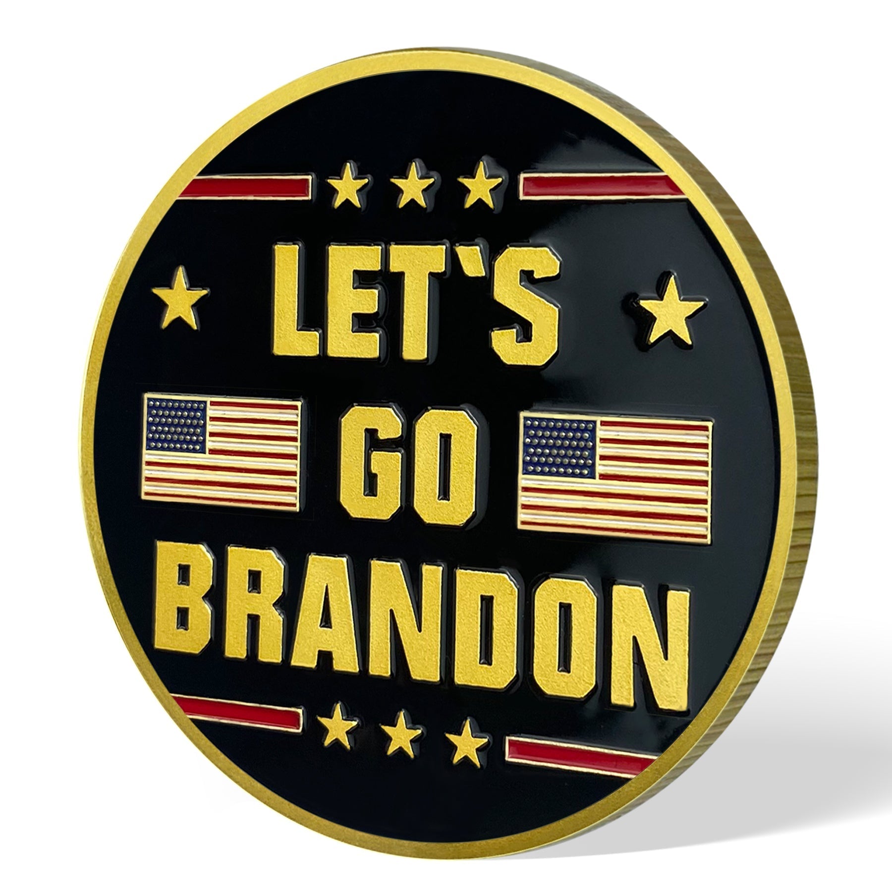 Trump 2024 Let's Go Brandon Challenge Coin 3D Gold Finish Collectible Gift Coin mysite