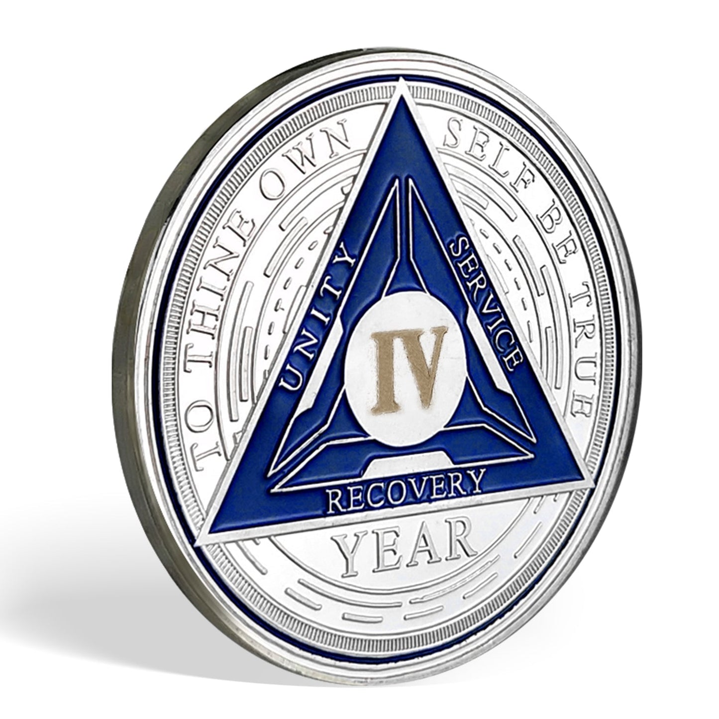Blue Triangle 1 to 6 Year Recovery Sobriety Coin AA Chip mysite