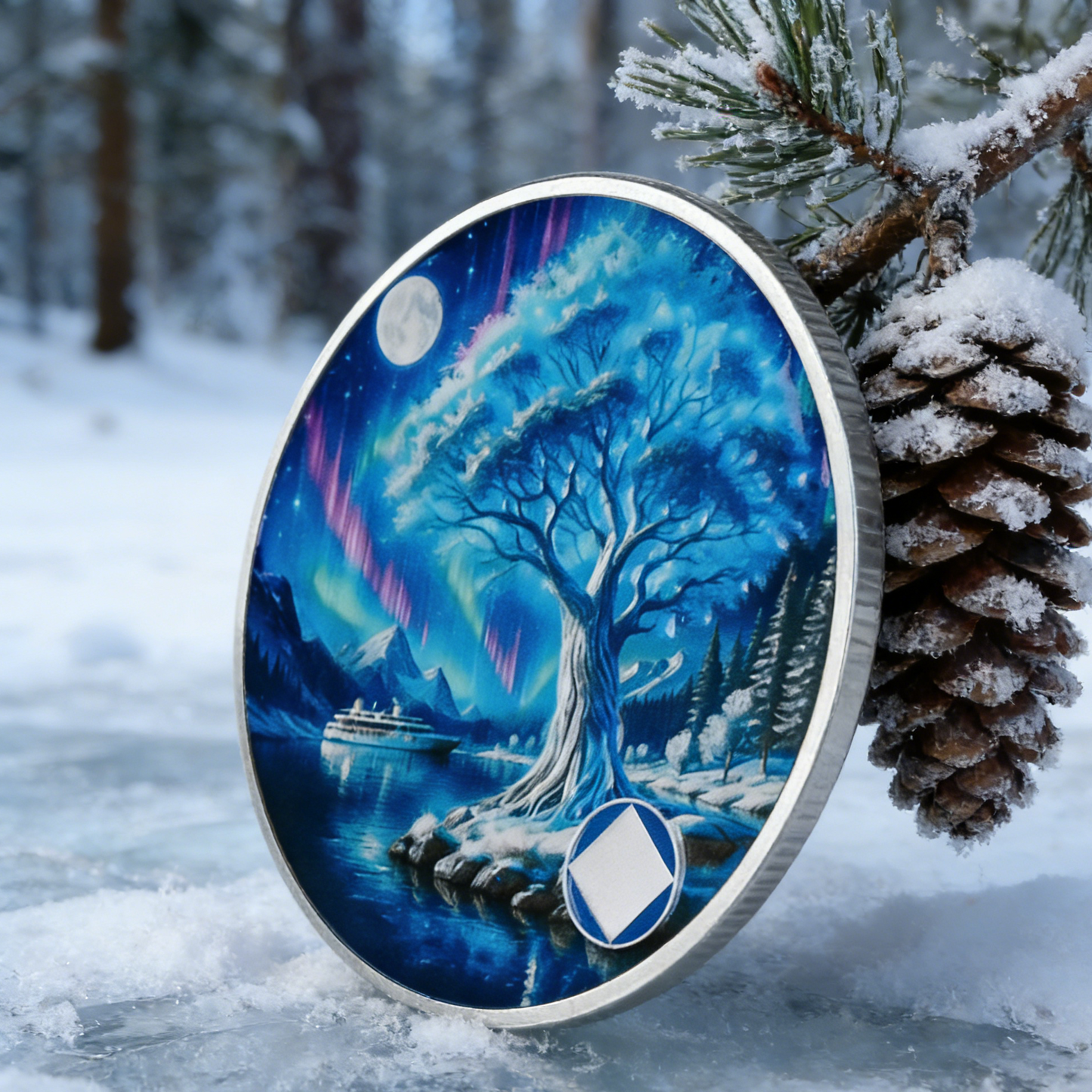 Personalized Aurora Dream Tree NA Recovery Coin mysite