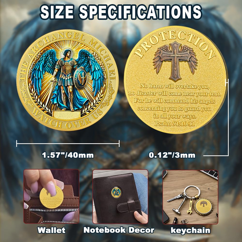 Archangel Michael Christian Challenge Coin mysite