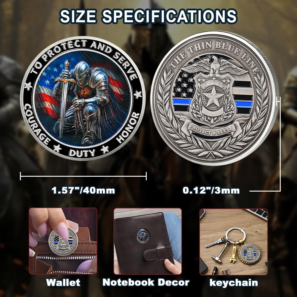 "Knights of Duty" Police Challenge Coin mysite