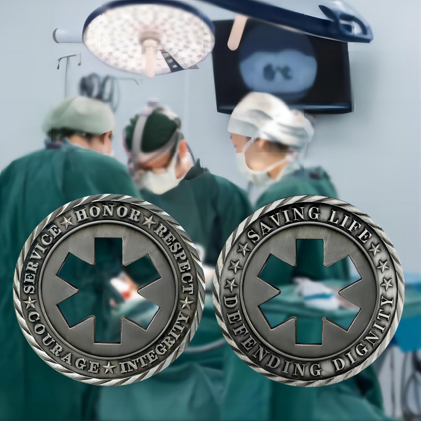Emergency Medical Services Logo EMS Challenge Coin EMS mysite