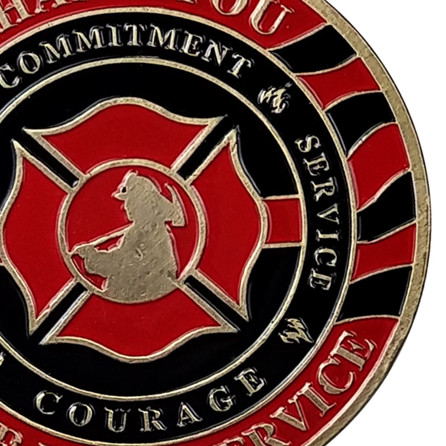 Thin Red Line Firefighter's Prayer Challenge Coin mysite