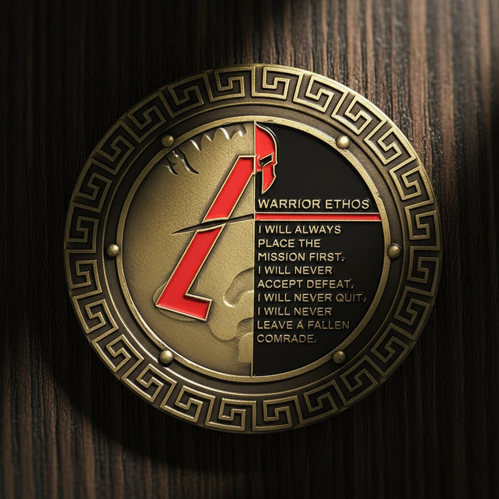 Spartan Warrior Ethos Military Challenge Coin mysite