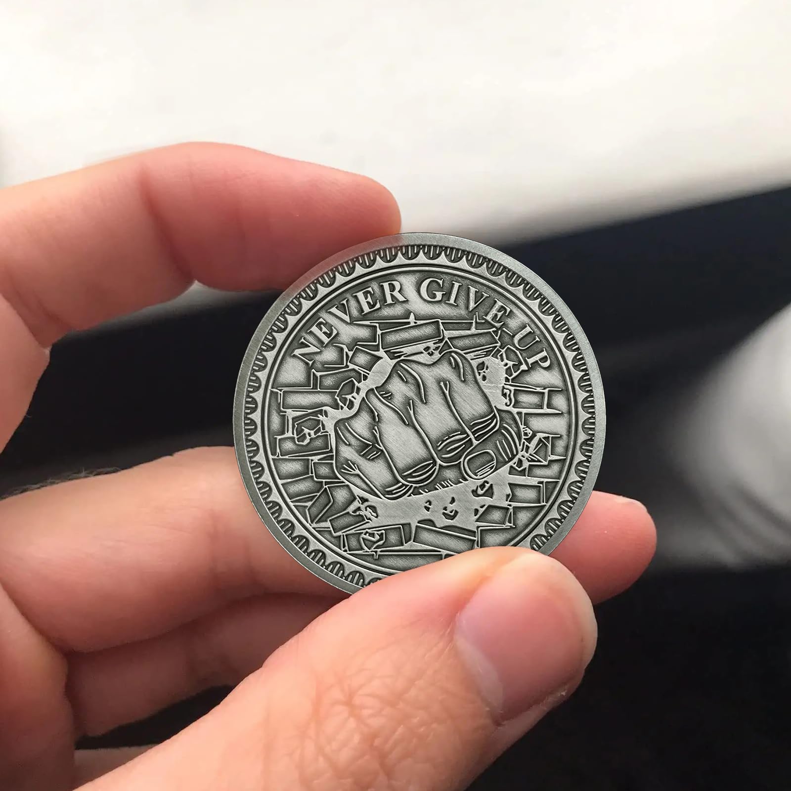 Inspirational Never Give Up Encouragement Challenge Coins mysite
