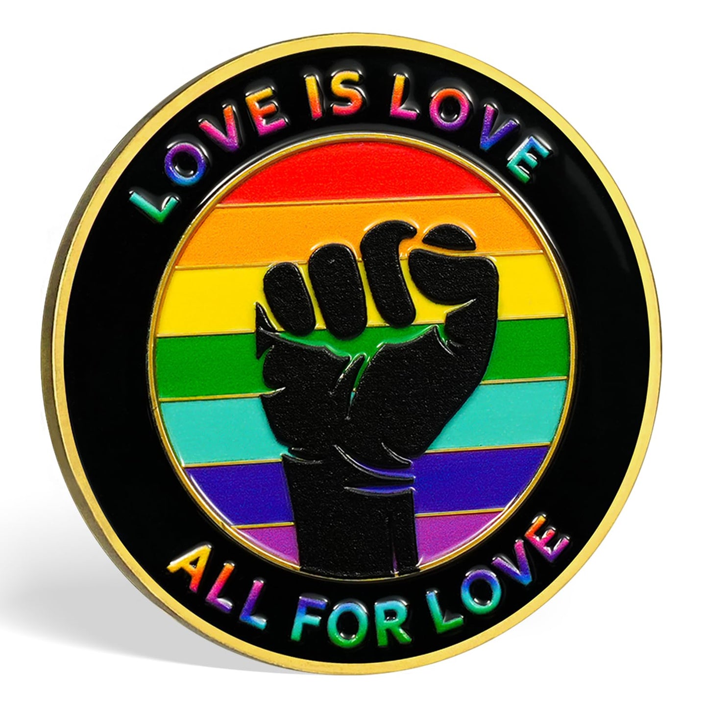 AtSKnSK Rainbow Sunflower Pride Challenge Coin, Love is Love LGBT Gifts mysite