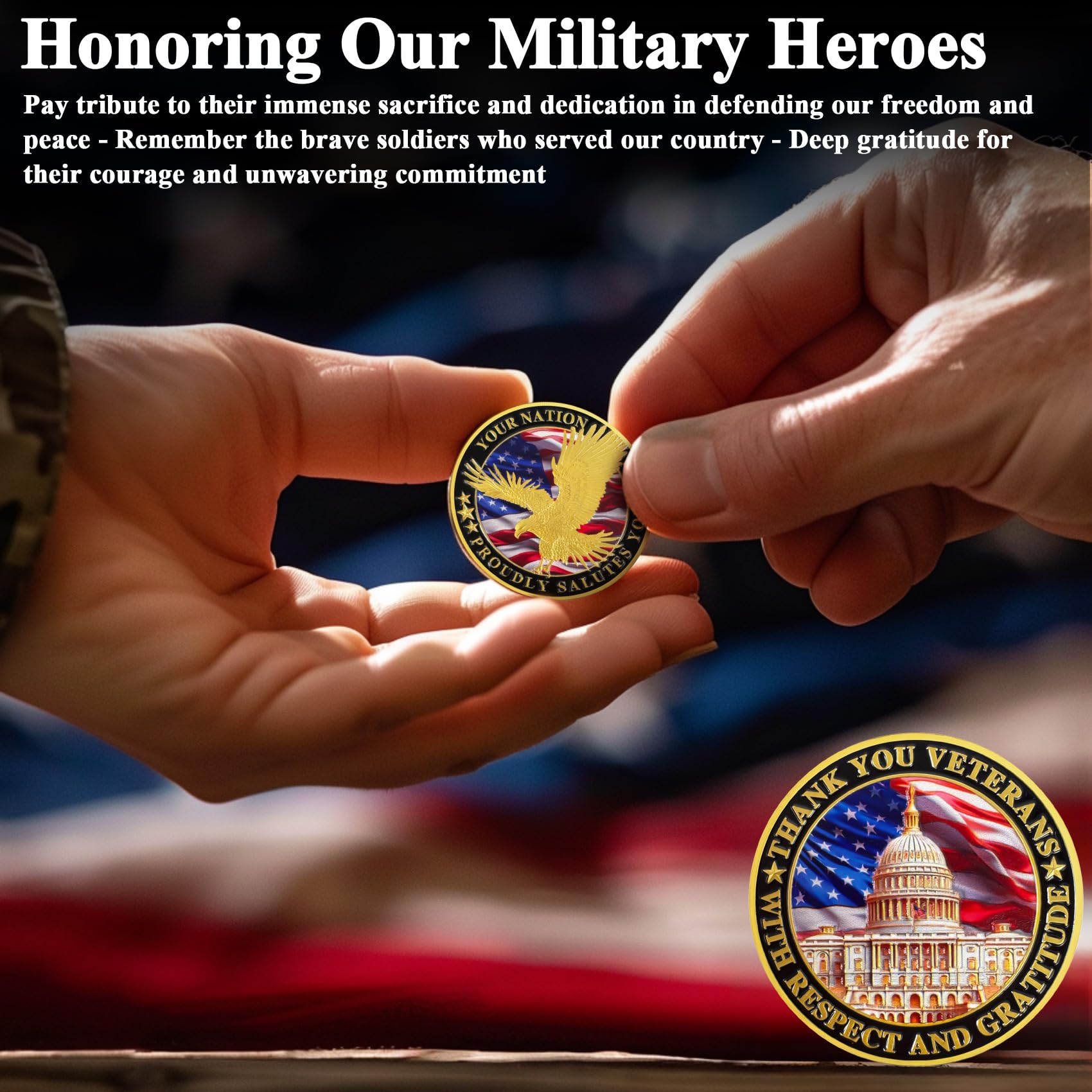Nation's Gratitude Thank You Veterans Commemorative Challenge Coin mysite