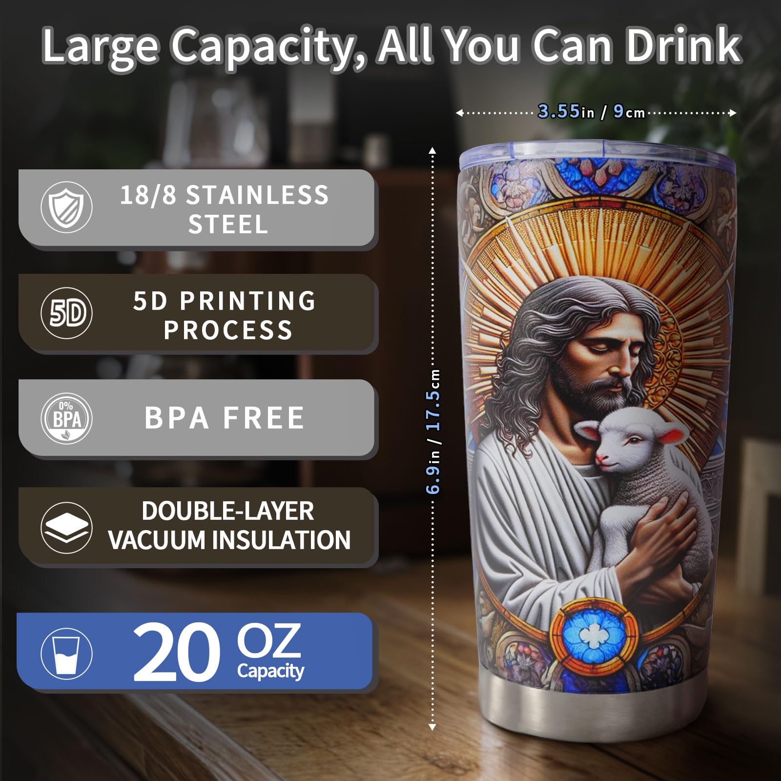 20 Oz Stainless Steel Tumbler, Double-layer 304 Vacuum Insulated Cup mysite