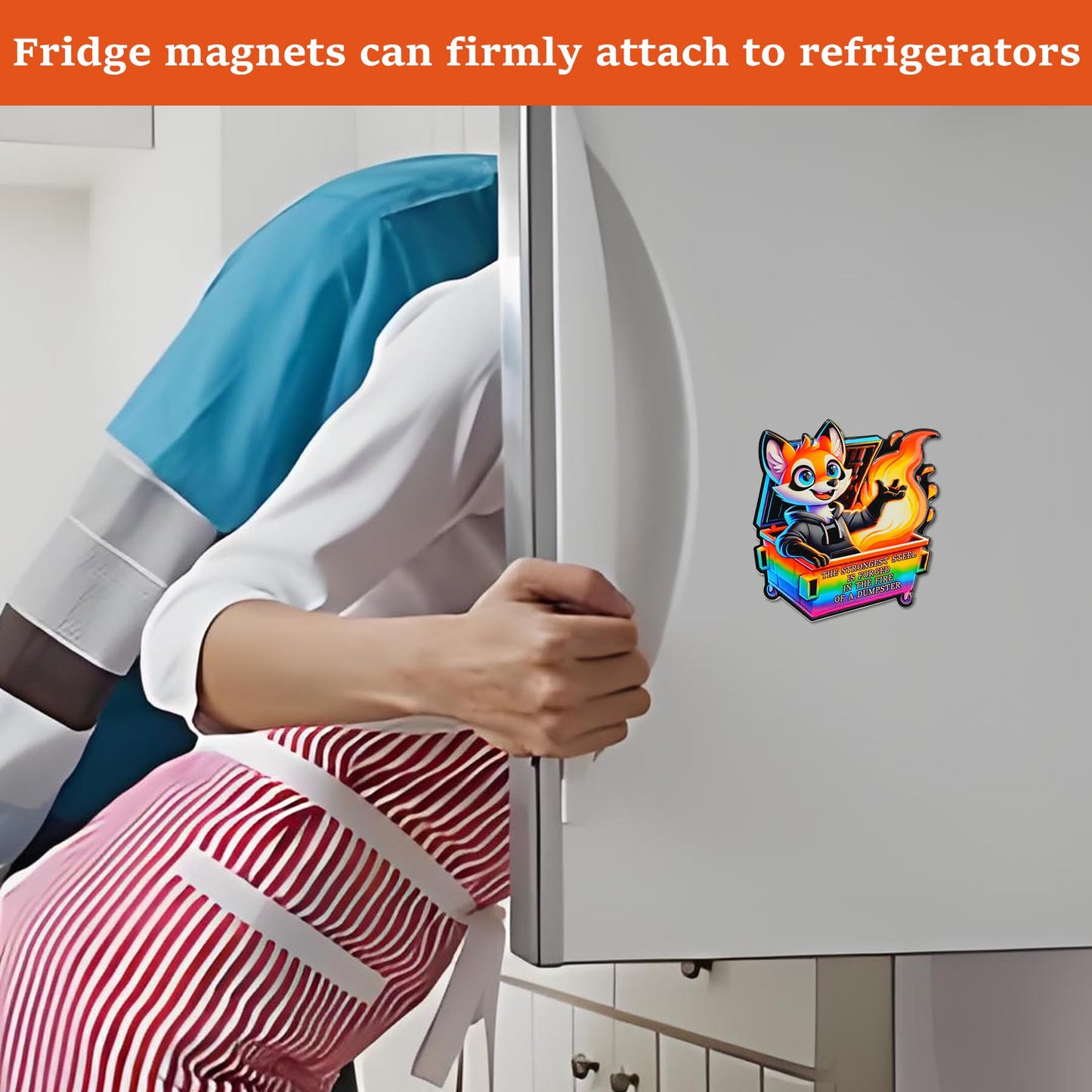 Dumpster Fire Fox Fridge Magnets mysite