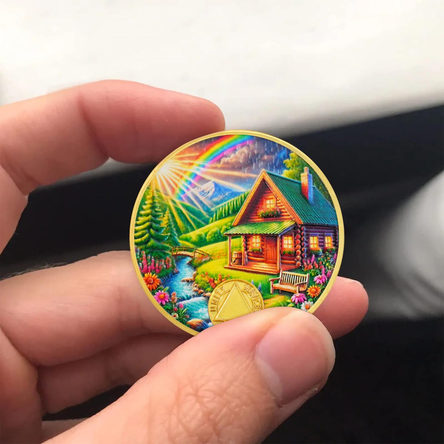 Serenity Prayer Recovery Coin Cabin Design with Unity Sobriety Challenge Coin mysite