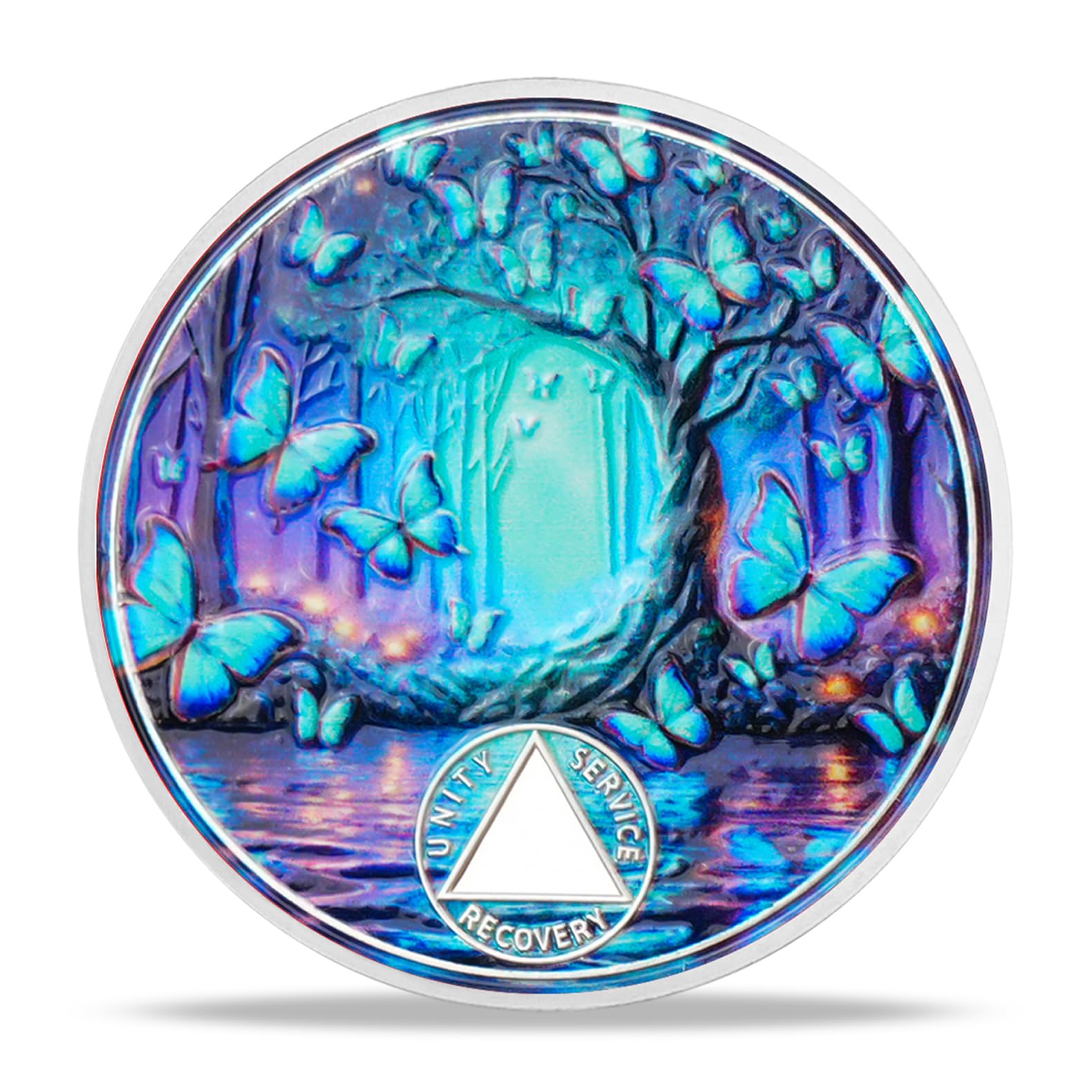 Butterfly Tree Design Serenity Prayer Recovery Coin mysite