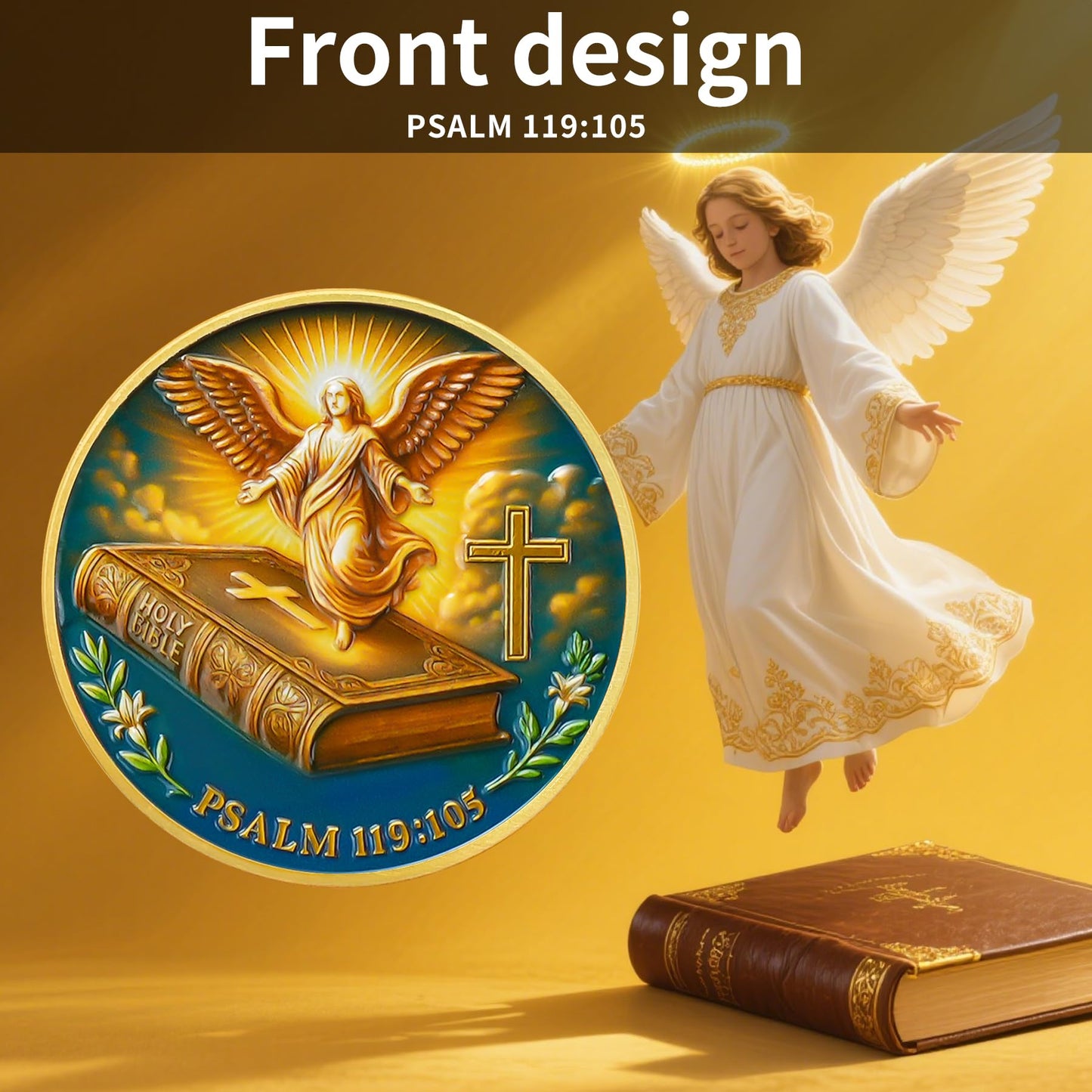 Flying Angels Religious Psalm 119:105 Challenge Coins mysite