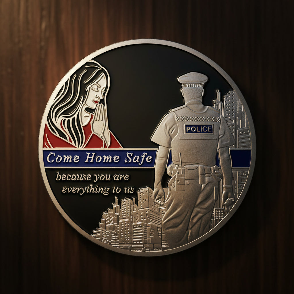 Come Home Safe Police Officer Challenge Coin mysite