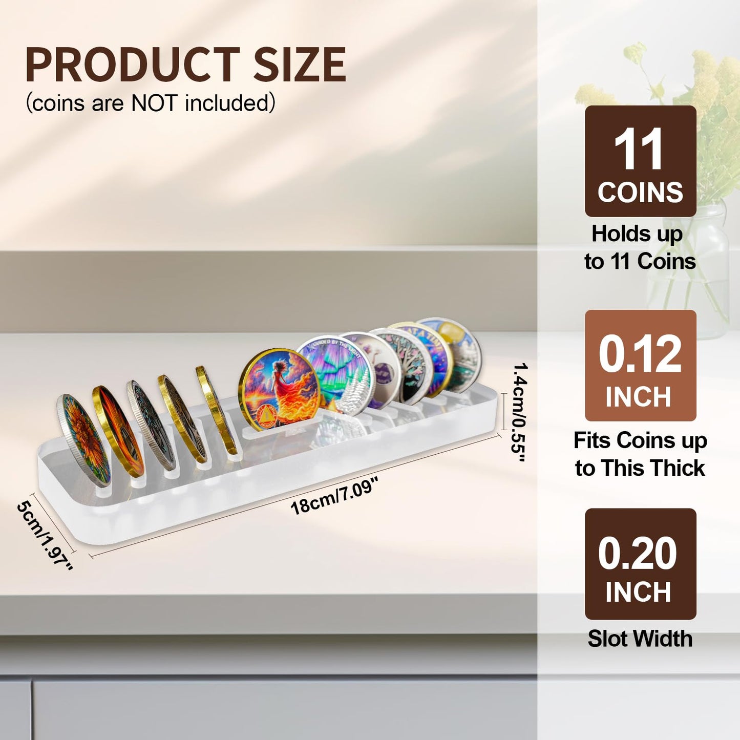 AA Chip Holder Display Case Holds 11 Sobriety Coin mysite