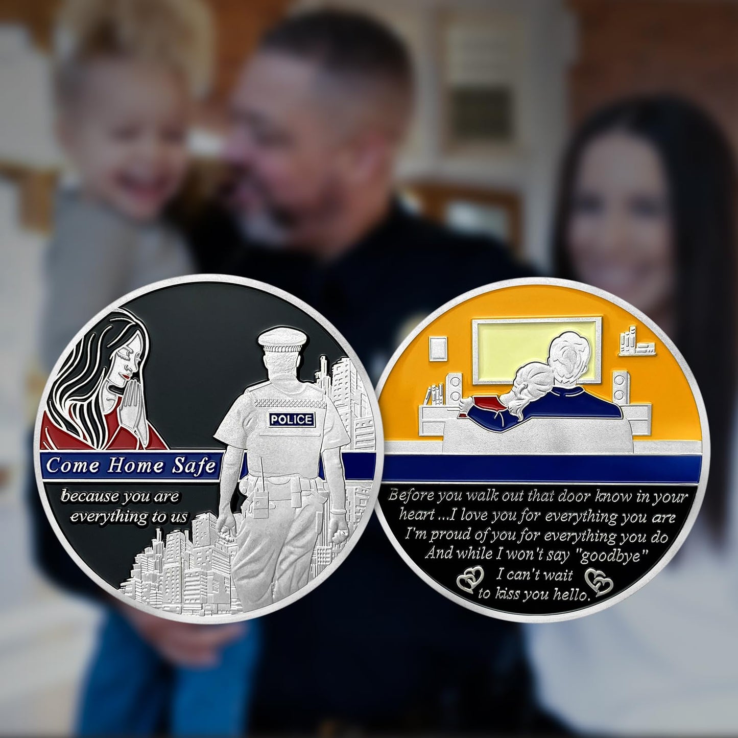 Come Home Safe Police Officer Challenge Coin mysite
