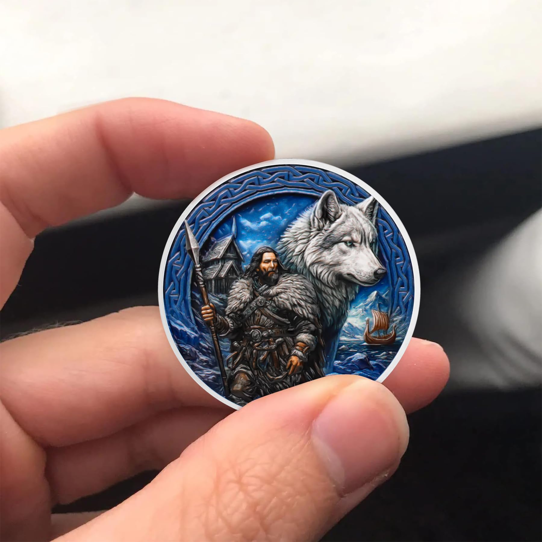 Viking Warrior Wolf Challenge Coin mysite
