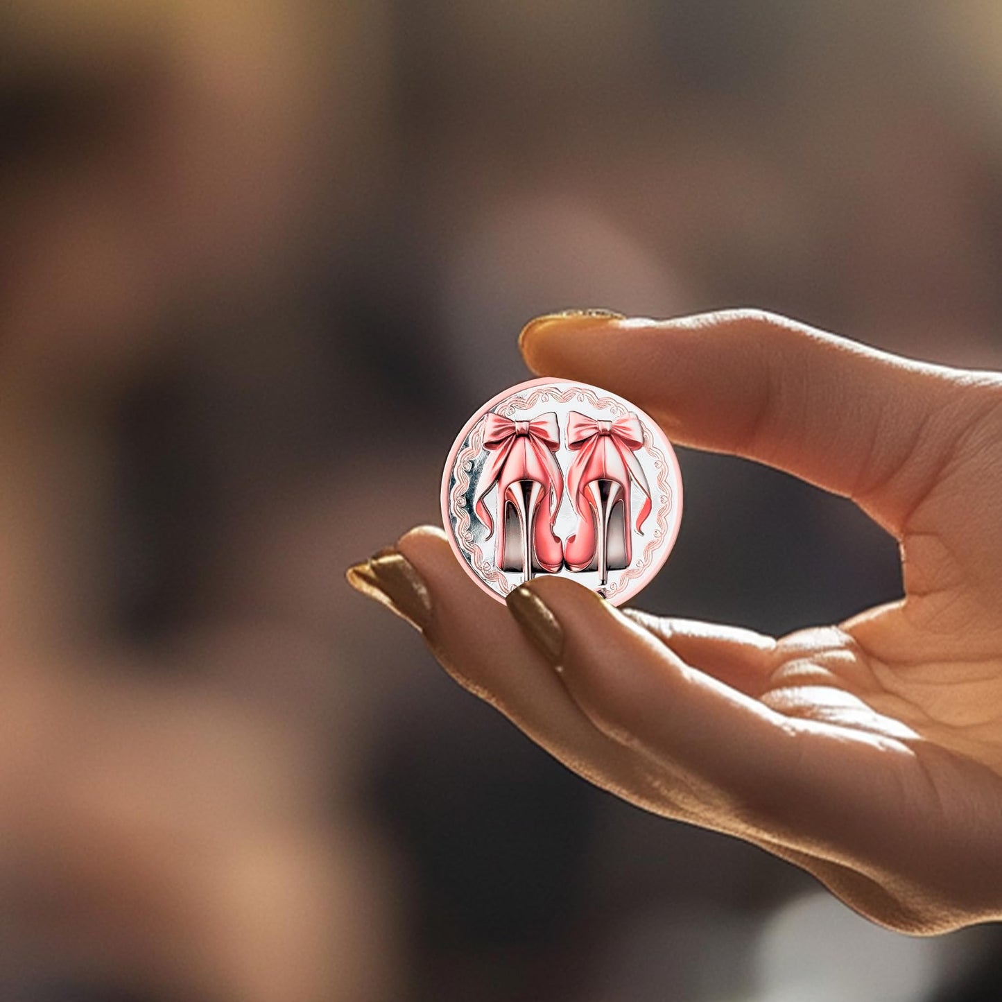 Bow Tie & High Heels Affirmation Sobriety Coin mysite