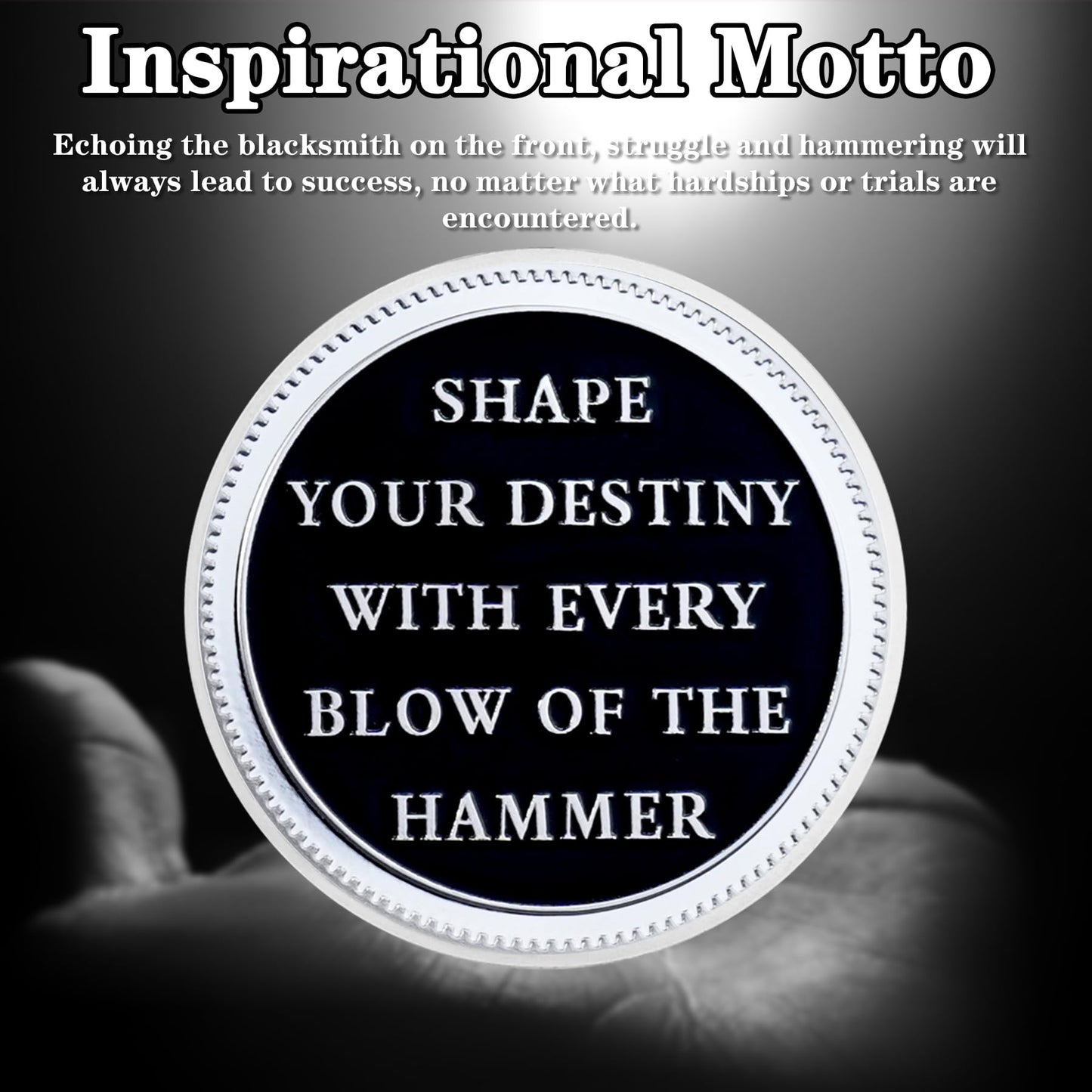 Blacksmith Hammering Forged in Fire Soberity Challenge Coin mysite