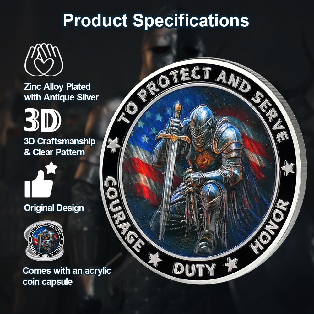 "Knights of Duty" Police Challenge Coin mysite