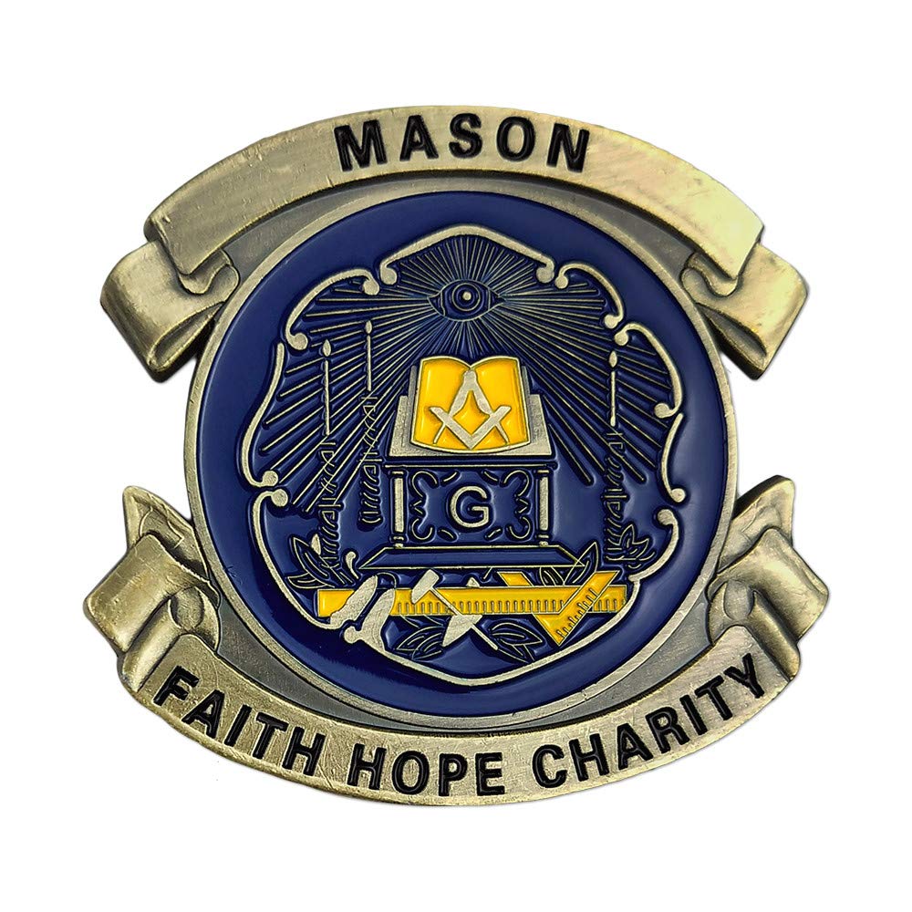 Masonic Coin Blue Lodge Master Mason Freemasonry Collectible Gift - Brotherly Love mysite
