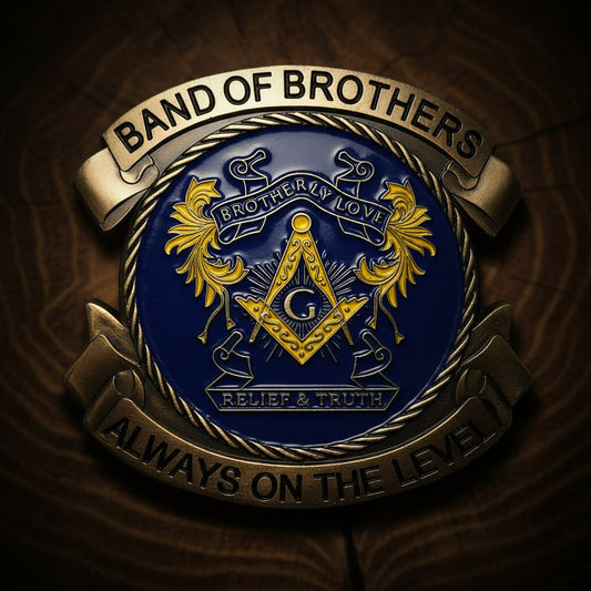 Masonic Coin Blue Lodge Master Mason Freemasonry Collectible Gift - Brotherly Love mysite