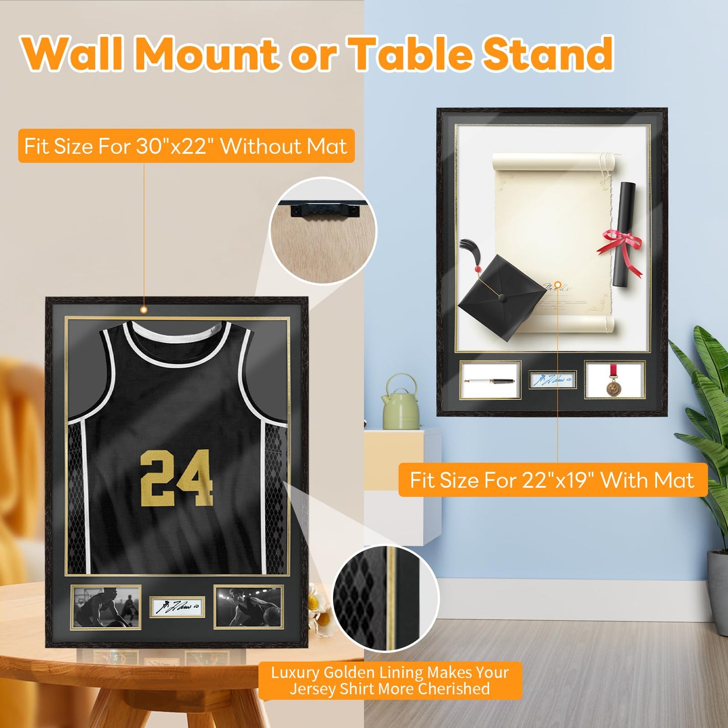 98% UV Protection Acrylic Solid Wood Jersey Frame Display Case mysite
