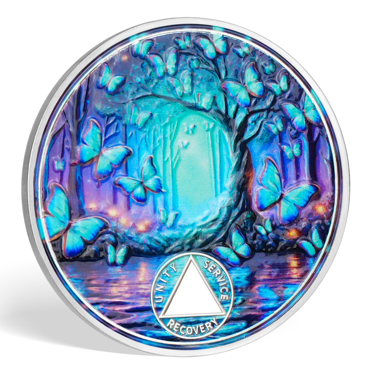 Butterfly Tree Design Serenity Prayer Recovery Coin mysite