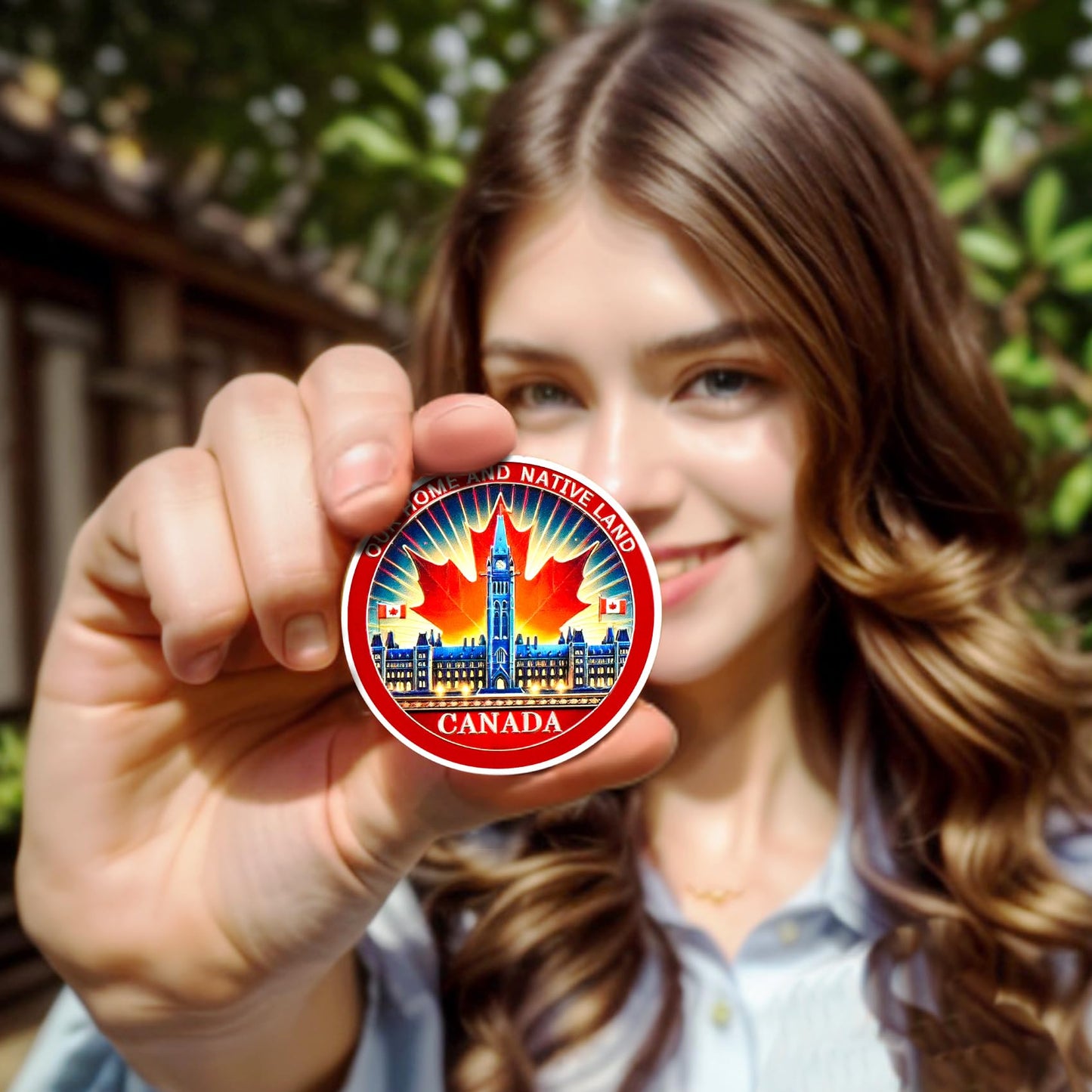 Honoring Canadian Independence Maple Leaf Canada Military Challenge Coin mysite