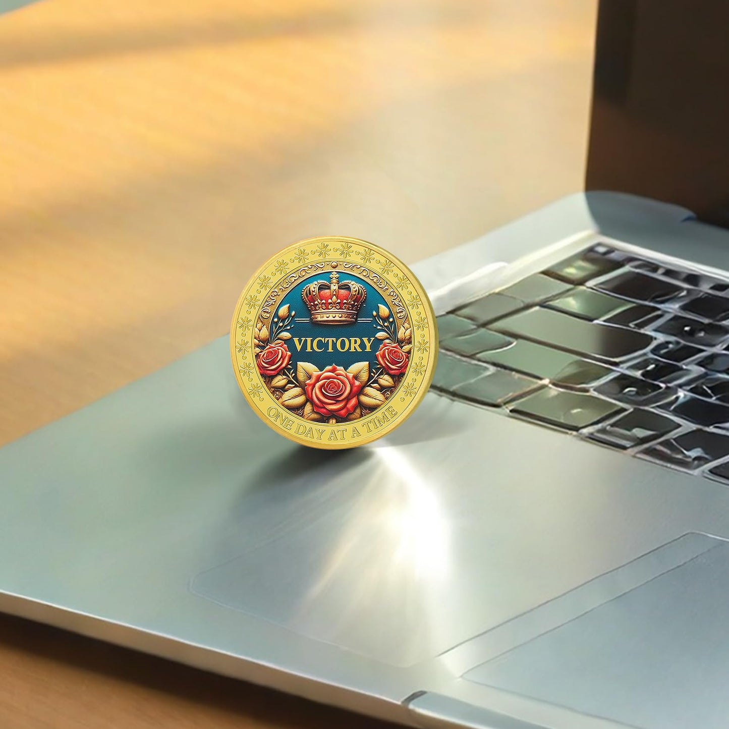 One Day at a Time Affirmation Sobriety Coin mysite