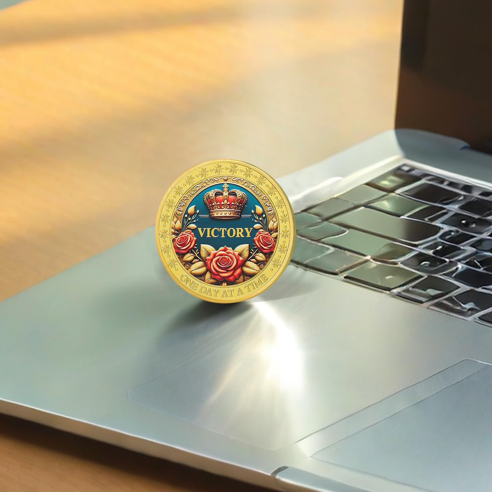 One Day at a Time Affirmation Sobriety Coin mysite